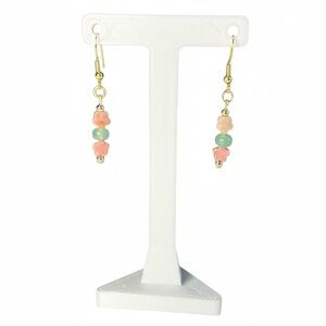 Elegant Floral Drop Gemstone Earrings